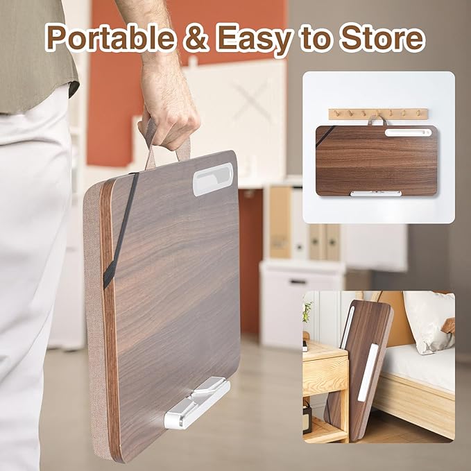 wishacc Lap Desk 24 inches Extra Large - Versatile and Comfortable for Work and Leisure