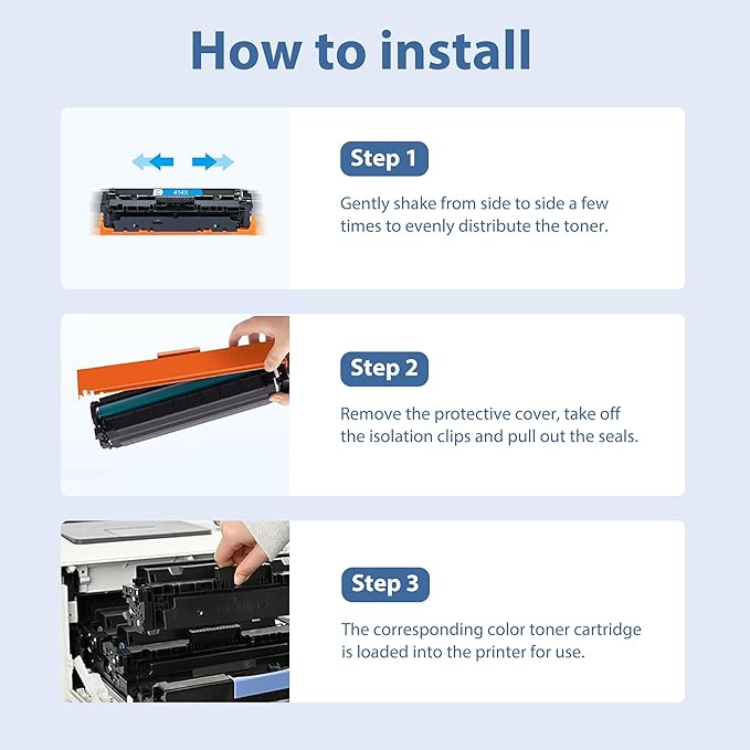 414X Toner Cartridges 4 Pack High Yield: MFP M479fdw - Compatible 414A 414X W2020A W2020X Toner Cartridges with Color Laserjet Pro M479fdn M454dw M454dn M454 M479 Printer Ink(B/C/Y/M) 4 Pack