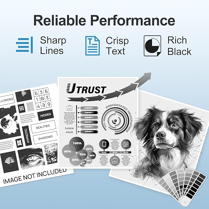 TN760 Toner Cartridge Replacement for Brother TN760 TN-760 TN730 TN-730 Black Toner for HL-L2350DW HL-L2370DW HL-L2395DW MFC-L2710DW MFC-L2750DW DCP-L2550DW Printer (2 Pack)