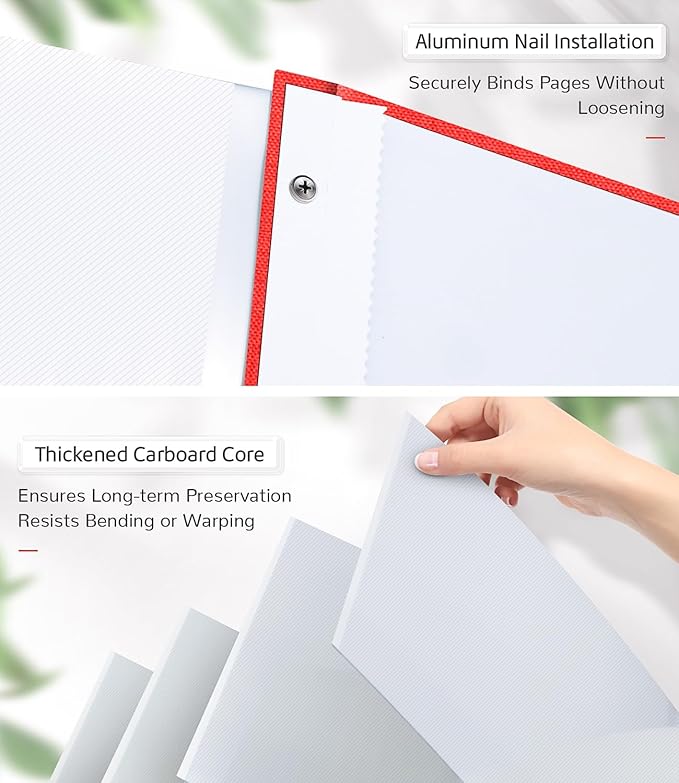 Photo Album Self Adhesive Scrapbook Album for 3x5 4x6 5x7 8x10 Pictures,60 Pages Linen Cover with Display Window DIY Photo Book,Ideal Gifts for Family Travel Wedding Baby