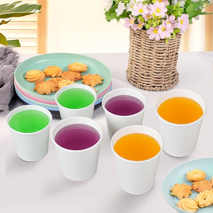 SIUQ 300 Pack 5 oz Paper Cups, White Disposable Paper Cups, Small Bathroom Mouthwash Cups, Hot/Cold Drinking Cup for Bathroom, Home, Party, Office, Picnic, Travel