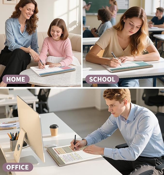 To Do List Notepad, 52 Undated Sheets (8.5"×11")Duplex-printed Daily Planner For Work Home School Office Desk Accessories Supplies & Goal Setting Tasks- Purple