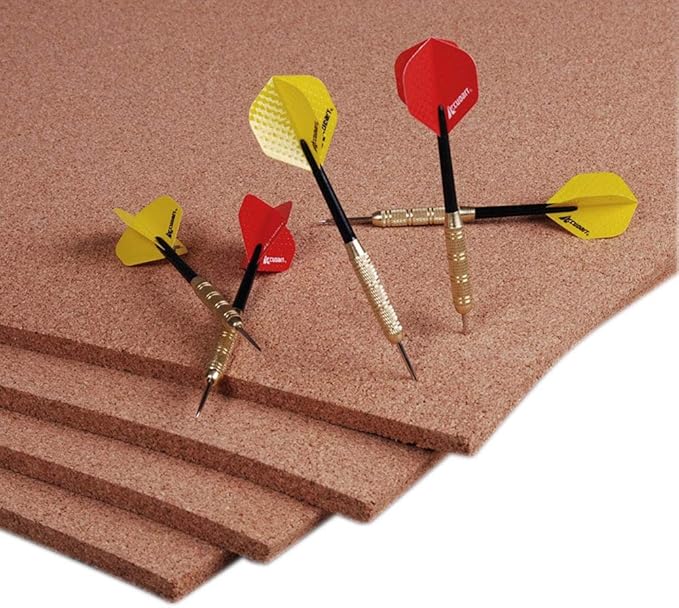 Manton Cork Premium Cork Roll - 4' x 11' x 1/2", 100% Natural Facing Grade Material for Bulletin Boards, Decorative Photo and Message Push Pin Displays - Perfect for Home, School, and Office