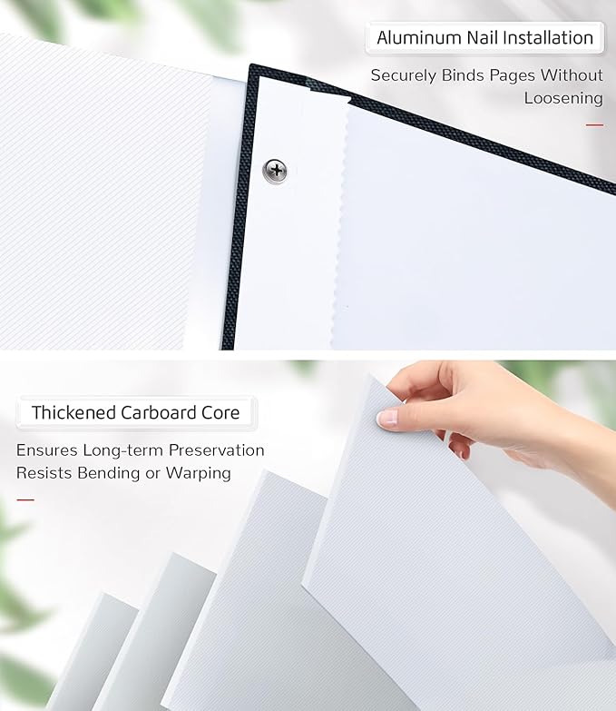 Photo Album Self Adhesive Scrapbook Album for 3x5 4x6 5x7 8x10 Pictures,40 Pages Linen Cover with Display Window DIY Photo Book,Ideal Gifts for Family Travel Wedding Baby