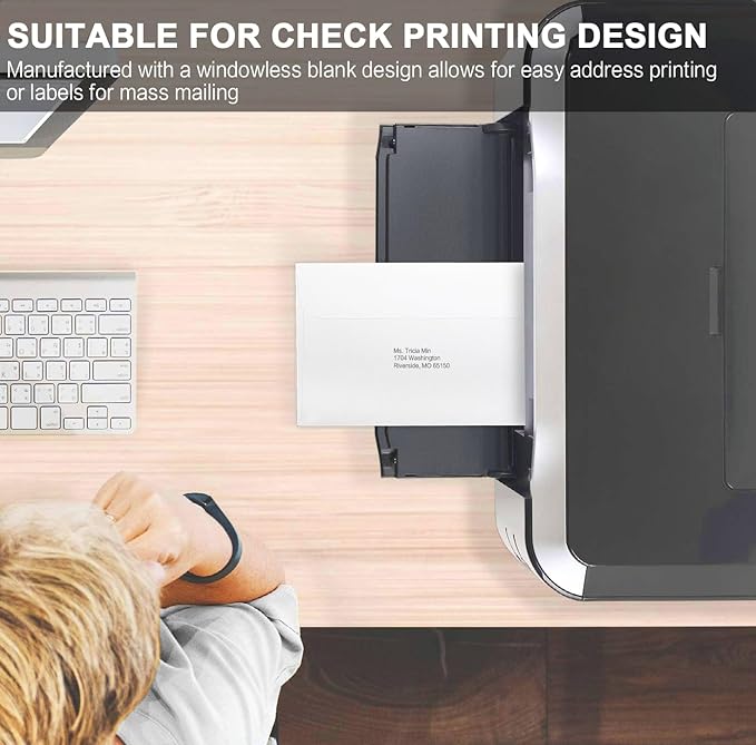 1000 Pack #10 Double Window Security Self-Seal Envelopes - Suitable Size for Multiple Business Statements, Quickbooks Invoices, and Return Envelopes, Size 4-1/8 x 9-1/2 - White - 24 LB