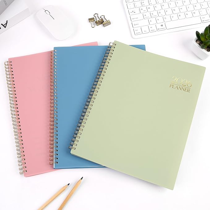 Planner 2026, 8.5" x 11" Monthly & Weekly Planner with Tabs, JAN - DEC 2026, Goal Setting & Time Management Organizer for Professionals & Students