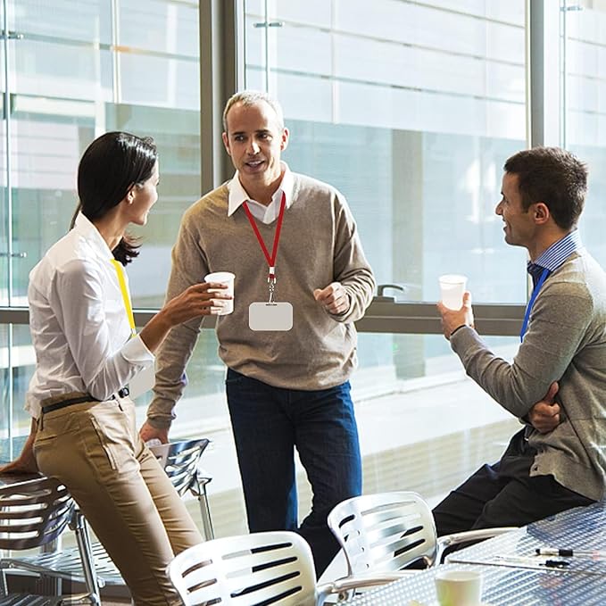 Bulk Lanyards Lanyards for ID Badges,Lanyards with Swivel Hook Clips for Name Tag Lanyard ID Holder (Yellow, 100 packs)