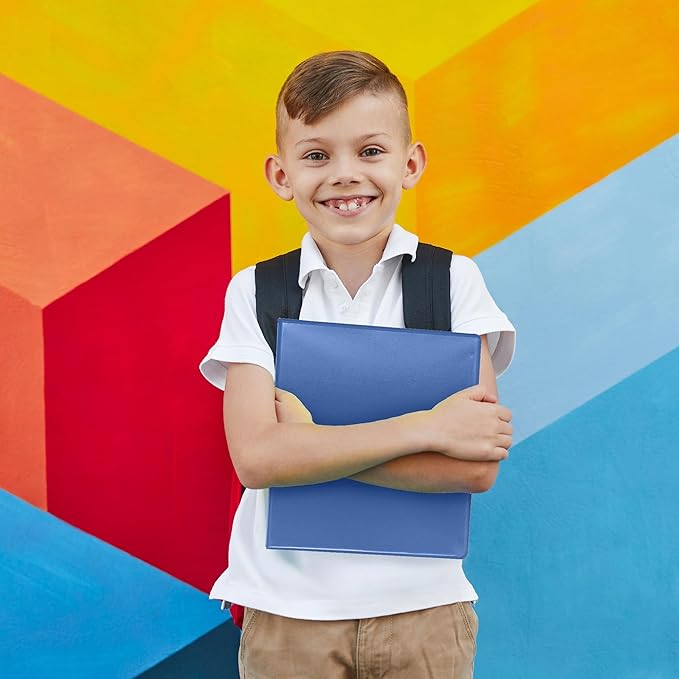 Samsill Durable 0.5 Inch Binder, Made in USA, D Ring Binder, FSC 100% Recycled Chipboard, Blue, 4 Pack