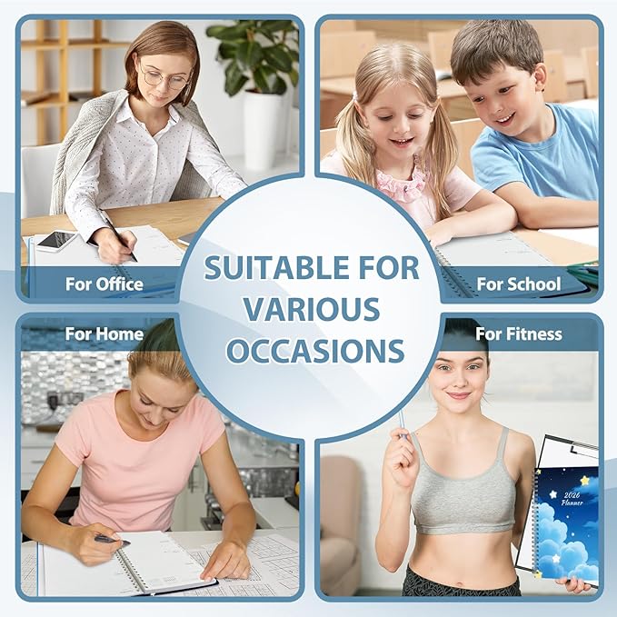 2026 Planner, Weekly and Monthly Calendar Agenda Book, Jan 2026 - Dec 2026, Hardcover Planning Academic Planner for Office School Supplies and Desk Accessories - A5 (6.3'' x 8.5'')