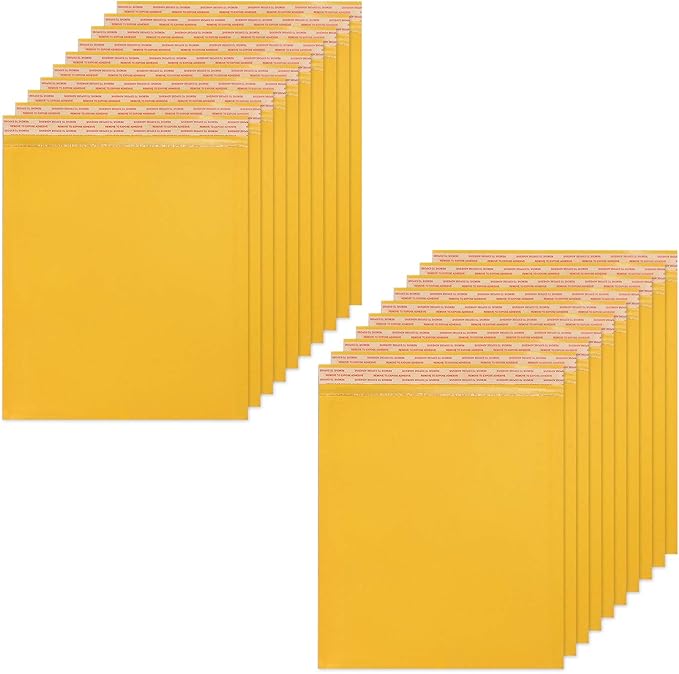 Acrux7 Bubble Mailers 10x13 Inch - 25 Pack Mailing Envelopes Bubble Padded - Self Seal Padded Envelopes for Shipping and Packaging, Safely Ship Books