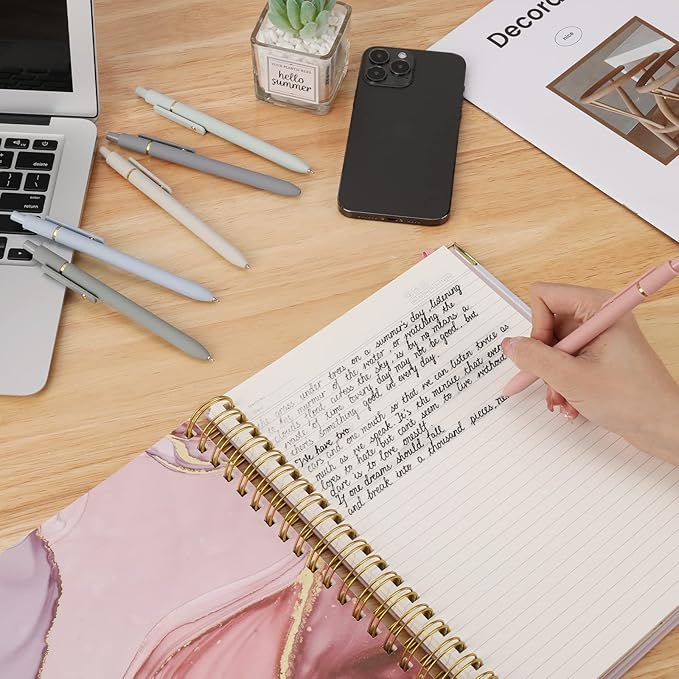 Ddaowanx Gel Pens,0.5mm Quick Dry Black Ink Pens Fine Point Smooth Writing Pens, Cute Office School Supplies Gifts for Women (24 Pcs Morandi-Black Ink)