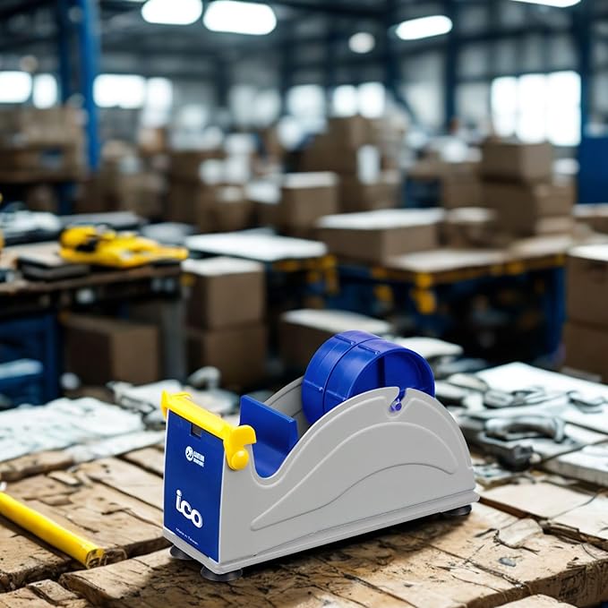 ICO by Excell Twin Premium Wide Metal Multi-Roll Desktop Tape Dispenser, ET-12271, 2 inch Wide, 3 inch Core