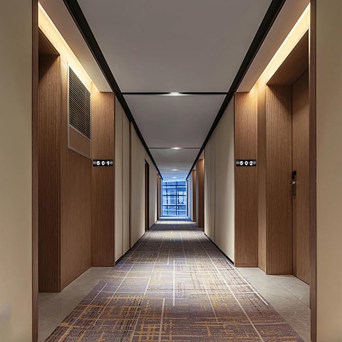 Set of 5 - Nameplate Holder for Wall Mount, 2.36'' x 10'' Curved Office Business Door Sign Holder-Black