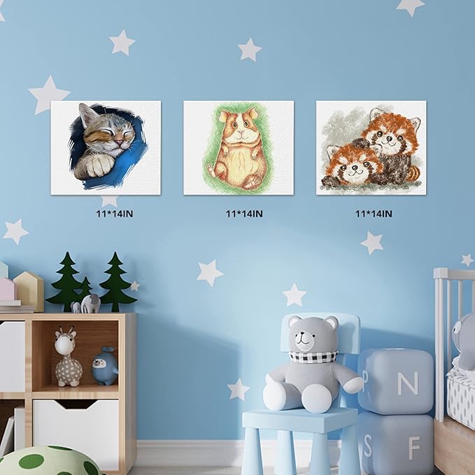 Canvas for Painting 11x14 Inch, 46 Pack Canvas Boards for Painting, Cotton Acid-Free Primed Blank Canvas Panels for Oil Paint, Watercolor, Acrylic Paint, Gouache and Tempera, DIY.