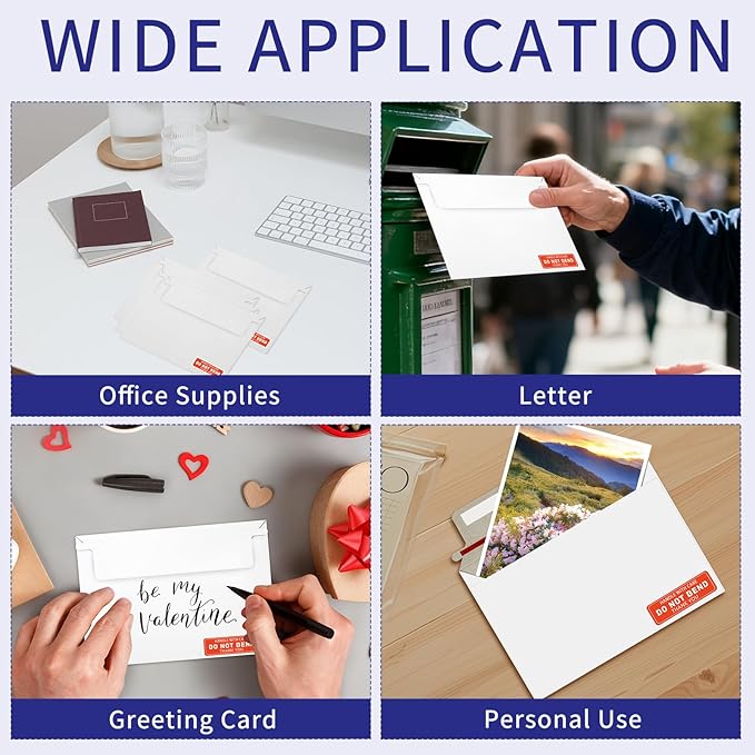 Cheardia 120 Pack Rigid Mailer with Self Adhesive Seal, 6.5 x 4.5 Inch Photo Document Mailers Small Thick Cardboard Envelopes with Label for Photos, Document, White