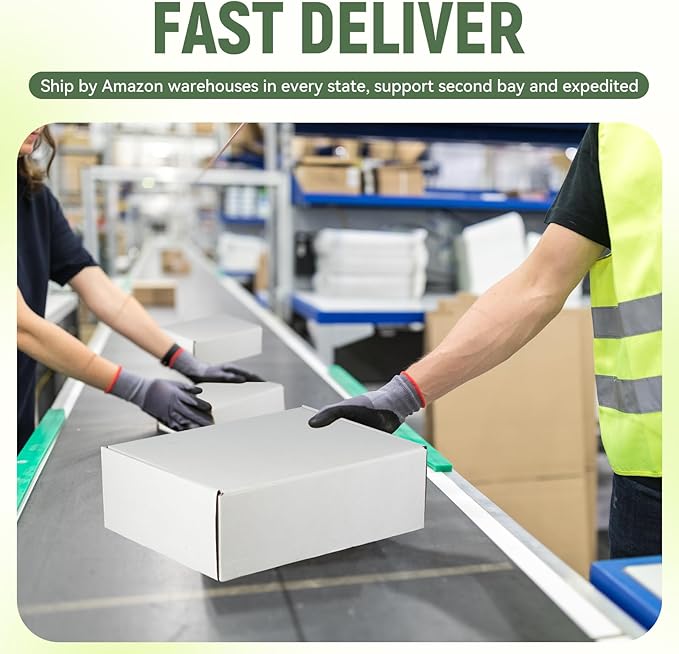 50 Pack 4"x4"x2" inch Small Shipping Boxes White Corrugated Cardboard Box for Small Business, Mailer, Shipping, and Packing