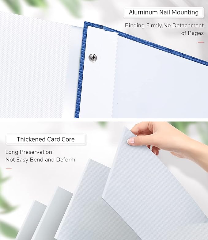 Photo Album Self Adhesive Scrapbook Album for 3x5 4x6 5x7 8x10 Pictures,60 Pages Linen Cover with Display Window DIY Photo Book,Ideal Gifts for Family Travel Wedding Baby