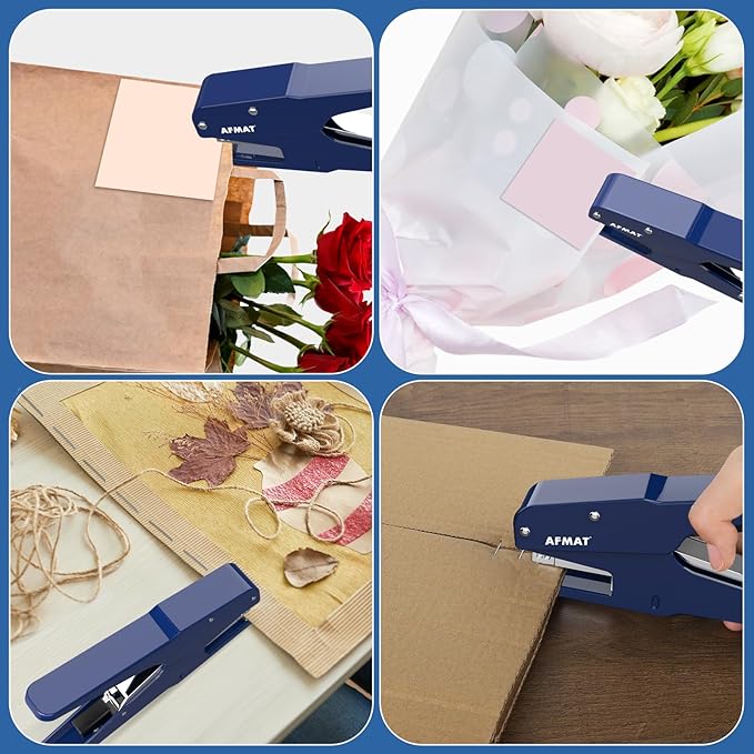 AFMAT Effortless Plier Stapler, Metal 30 Sheet Stapling Plier, 15000+ Stapling Times, with Staples & Reload Button, Handheld Stapler Heavy Duty, Space Save Size, Good for Office, Home, School, Blue