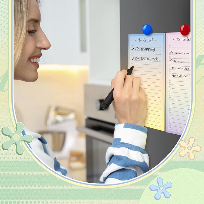 Censen 10 Pack 500 Sheets To Do List Notes Daily Checklist Notepads with 50 Sheets Each Undated Color Memo Pad Block Shopping List Pad Weekly Plan Notepad Organizer Planners(Vivid Color,Lined)