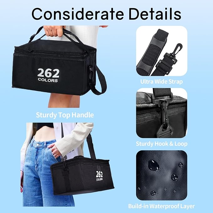 262 Colors Alcohol Markers, Art Markers for Artists with Coloring App, Dual Tip Marker for Adult Painting Sketching Drawing with Travel Case Great Gift Idea