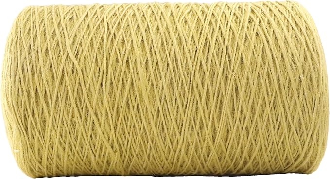 1mm x 3000 Feet Yellow Jute Rope, Twine for Gardening Tomato Climbing Plant Tie Floristry Crafts Gift Wrapping Packing Decor