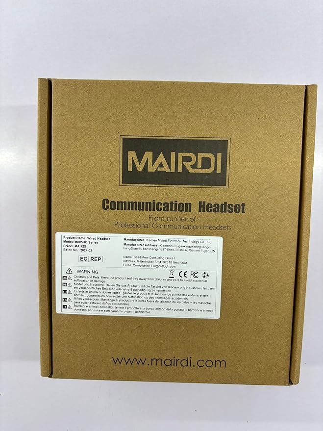 MAIRDI USB Headset with Microphone for PC, Computer Headset with Mic Noise Canceling for Laptop Teams Zoom Office Call Center Voip Telephone Calls, Dictation Headset for Dragon Naturelly Speaking