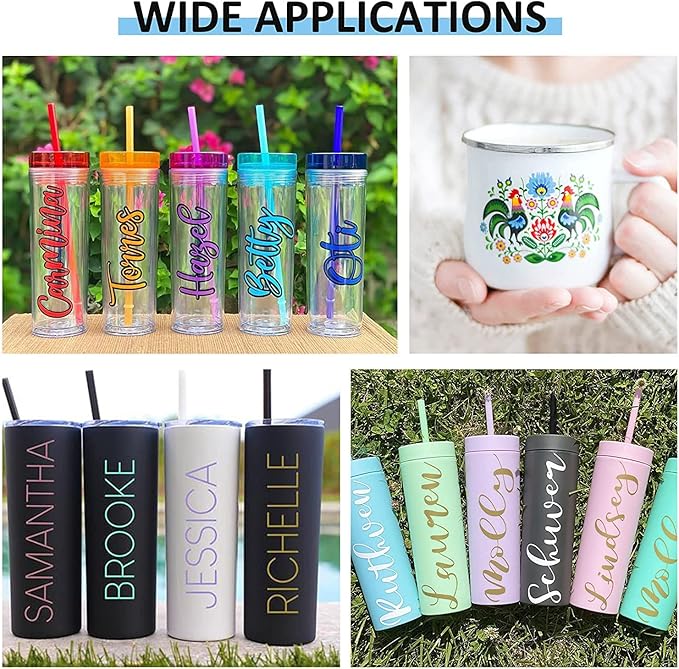 LYA Vinyl 130 Pack Permanent Vinyl - 12 "x12 Self Adhesive Vinyl Sheets,120 Sheets & 10 Transfer Tape Sheets for Cutting Machines and Decor Sticker