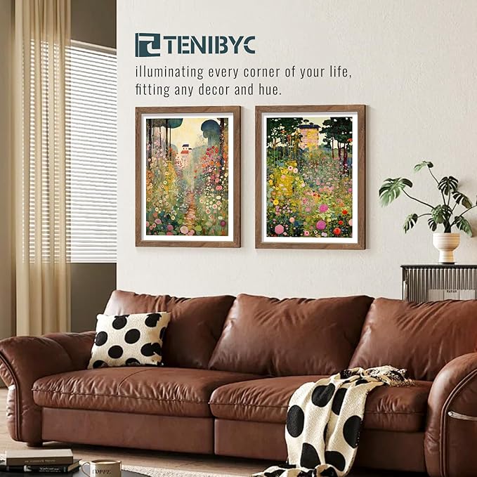 16x20 Frame 4 Pack - Brown, Natural Walnut Wood Picture Frame, HD Tempered Glass, Display 16x20 or 20x16 photos or posters, Wall Hanging