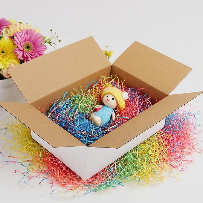 10x7x4 Shipping Boxes Set of 40, 3 Layers E Watts White Corrugated Cardboard Small Business Packing Box for Mailing, Moving