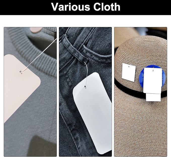 MECCANIXITY Standard Tagging Fasteners, Plastic Regular, Label Gun Price Barbs for Garment Tags, 75mm/3 Inch, Pack of 1000, Sky Blue