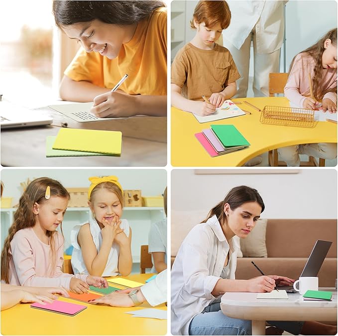 24 Pack Small Pocket College Ruled Notebook & Journal Bulk, Multi Cover, Line Thick Paper, A6 Size, 5.5x3.5 inch, 60 Page, Mini Subject Composition Note Pad Set for Women Men Kids