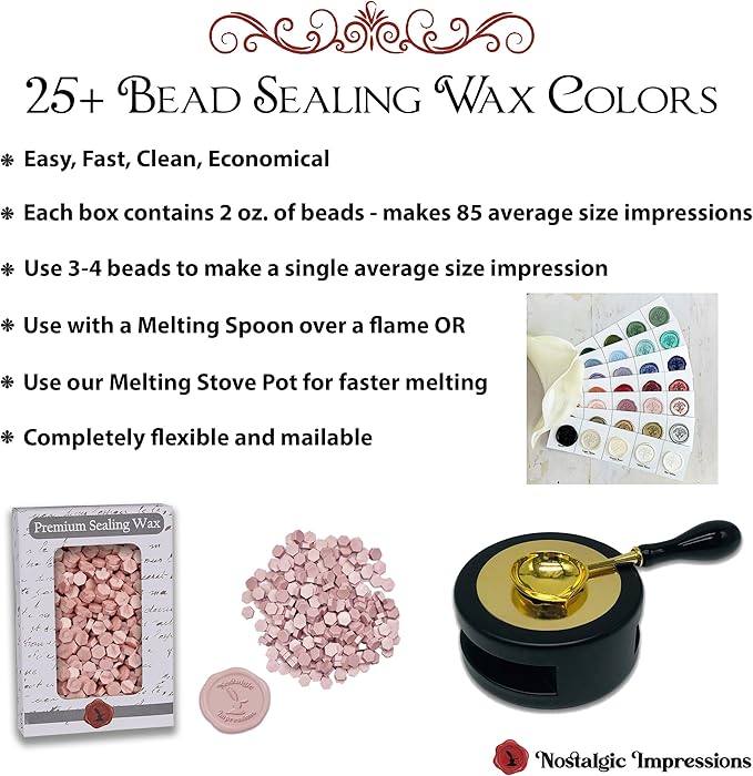 Custom Wax Seal Stamp Kit with Your Monogram & Name-Multiple Font Options-USA Handcrafted
