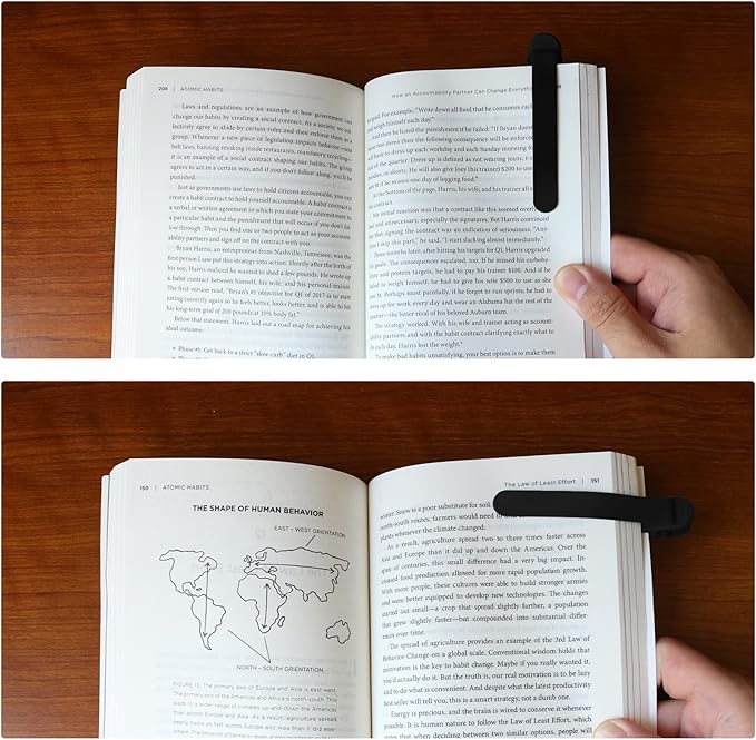 SMUK 3 Pieces Silicone Bookmark, Unique Automatic Bookmarks for Book Lovers Reading Women Men Teens Teachers, Book Mark Book Page Keeper Reading Gifts for Reading Lovers