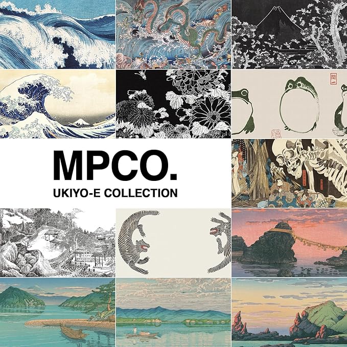 MPCO. Ukiyo-E Large Gaming Desk Pad - 36" x 17" Aeroglyde Fabric Futamigaura Desk Mats - Washable, Smooth Glide for Precision Gaming & Work