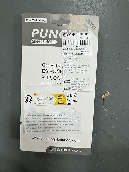 NEBURORA Hole Punch, Pink Single Hole Puncher Metal with Soft-Handled for DIY Craft Tags Clothing Ticket Scrapbook Tool, 3 Colors Options