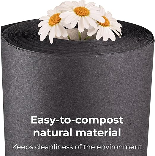 Black Kraft Paper Roll 36" x 8400" (700 feet) - Quality USA-Made Large Paper Roll 45lb Thickness for Packing, Moving, Shipping & Crafts/Art - 100% Recyclable Natural Wrapping Material by IDL Packaging