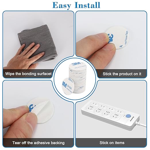 100Pieces 3m Double Sided Foam Tape Round Strong Pad,25 × 25mm Heavy Duty Mounting Tape,Idea for Photo Album Walls, Hooks, Small Mirrors, Office Decor.