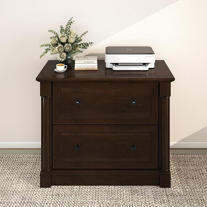 blini 2 Drawer File Cabinet Farmhouse Lateral File Cabinet with Hanging File Folders,Fits Letter/Legal/A4 Sizes, 36.8" Large Wood File Storage Cabinets Printer Stand for Home Office