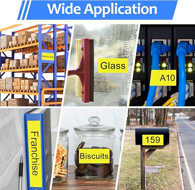 6PK 24mm Yellow Label Tape Compatible for Brother P-Touch Label Maker Tape TZe-651 1 Inch TZe TZ Tape TZ-651 TZe651 24mm 0.94'' Laminated Black on Yellow for PT-D600 D610BT P710BT P750W