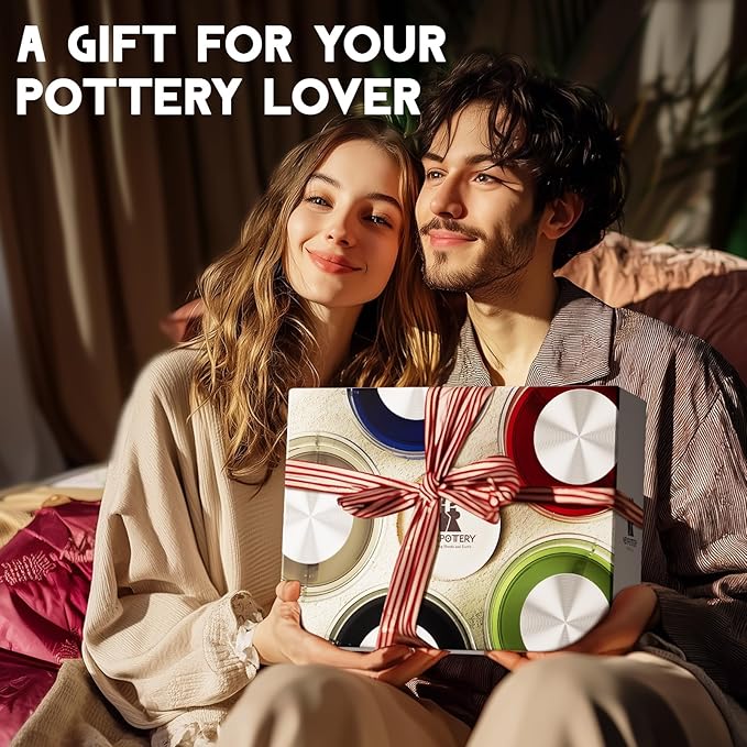 Pottery Wheel for Kids Adult and Beginners - Complete Pottery Set for Teens with 6" Turntable, 2.2lb Clay, Art Supplies Sculpting Tools, Christmas Craft Gifts for Teens Adults (Blue)