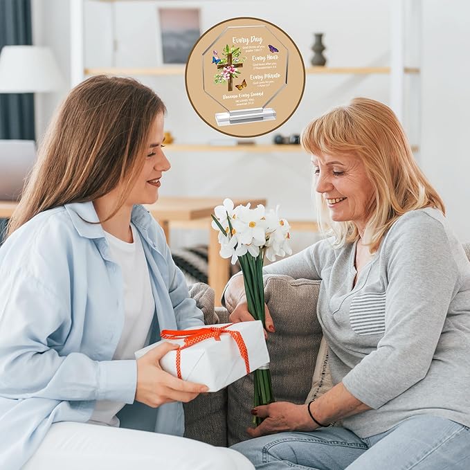 Yopyame Religious Inspirational Acrylic Plaque - Christian Gift with Bible Verse Prayers Scripture for Women Men Cross Acrylic Room Decoration Faith Keepsake Paperweights for Office Desk Home Decor