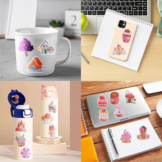 100 Pack Candyland Stickers, Candy Land Party Favors, Birthday Decorations