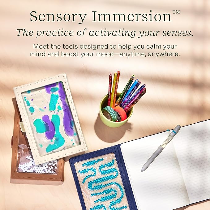 Lifelines Sensory Journal, 3-Pack Shake It Up Bundle - Fidget Ruled Notebook Journal with Interactive Tactile Cover & Embossed Patterns - 160 Page, Soft Cover Book Writing Journal