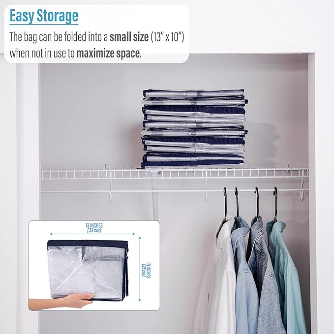 VENO 4 Pack Moving Bags Plastic Storage Totes Clothes Organization Large W Lid/Zipper. Packing Boxes/Bins Alternative. Space Saving Foldable College Supplies Essentials (Clear, 4 Pack)