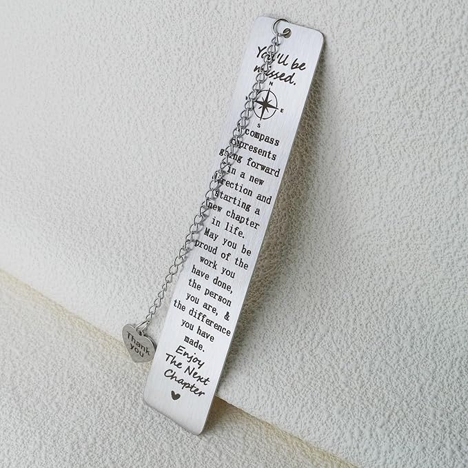 Farewell Gifts for Coworkers & Friends - Retirement & New Job Gifts for Colleagues & Boss - Thank You Bookmarks for Employees & Teachers