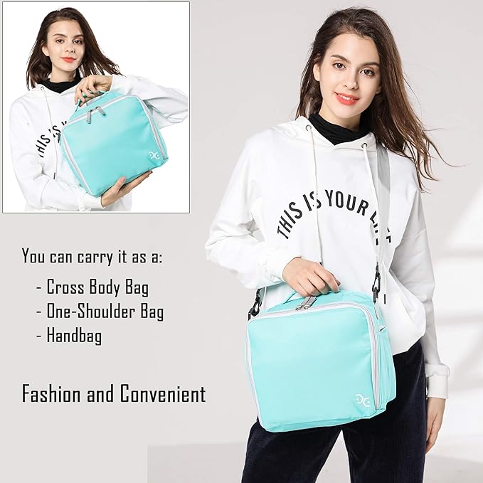 Togood Storage Tote Bag for Marker Pens Brush Pen Coloring Pencils Books Art and Crafts Supplies Tools Cosmetics, Up to 130 Pens,light green