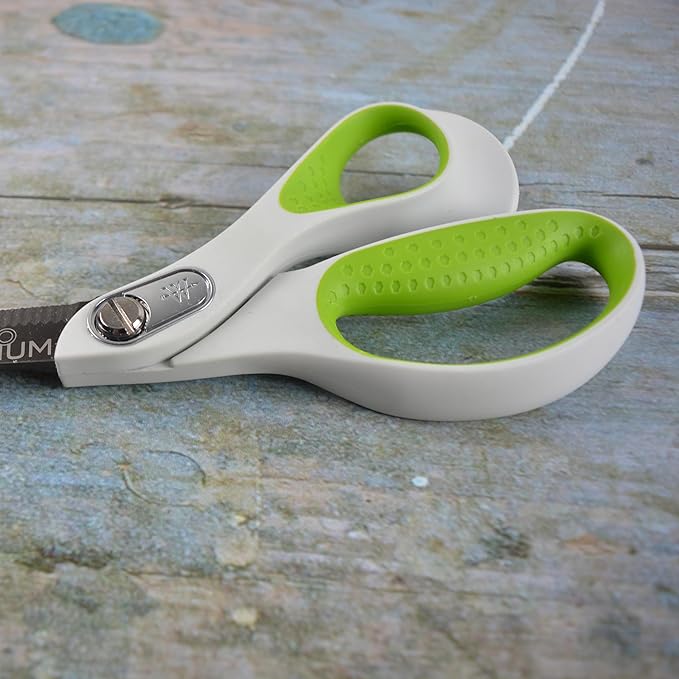 Westcott 9-Inch CarboTitanium Heavy Duty Fabric Scissors with Soft Bent Handle and Serrated Blade, Ideal for Sewing, Crafting, and Utility Fabrics