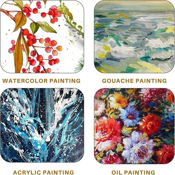 Artecho 32 PCS Paint Brushes for Acrylic Painting, Acrylic Paint Brushes for Oil, Watercolor, Acrylic, Gouache and Canvas Painting