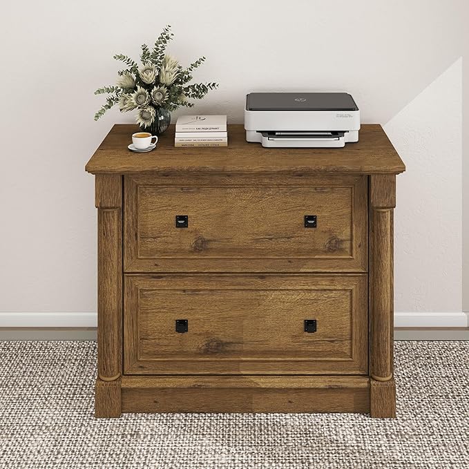 blini 2 Drawer File Cabinet Farmhouse Lateral File Cabinet with Hanging File Folders,Fits Letter/Legal/A4 Sizes, 36.8" Large Wood File Storage Cabinets Printer Stand for Home Office