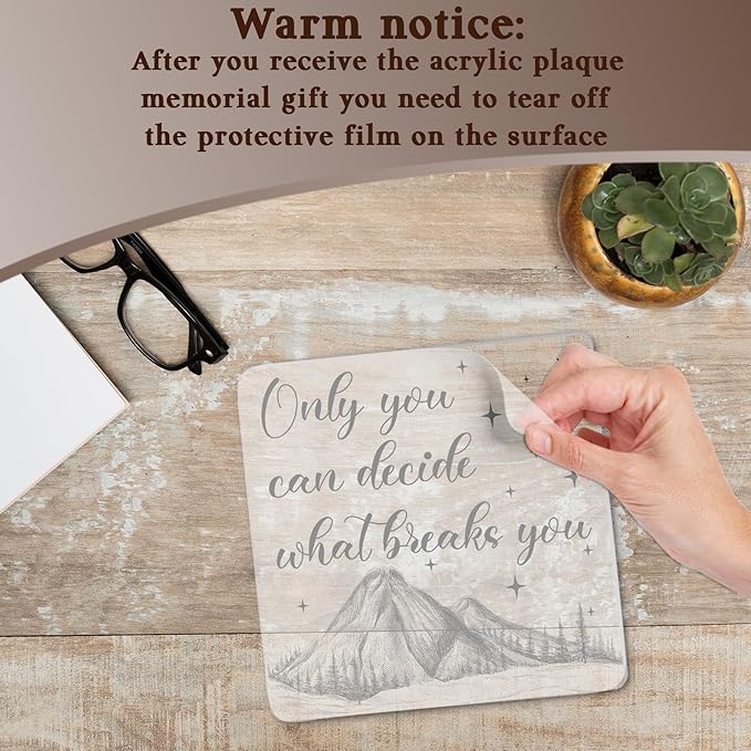 Acotar Gifts for Book Lovers, Bookworms, Nerds, Readers, Only You Can Decide What Breaks You Acrylic Plaque Sign, Book Merch Gift, Inspirational Gifts